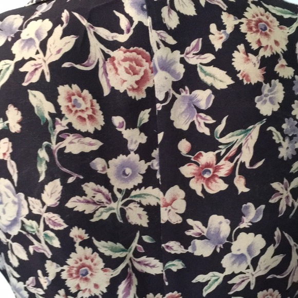 Jones of New York 2 pc Blue Floral Silk Dress - Picture 5 of 16